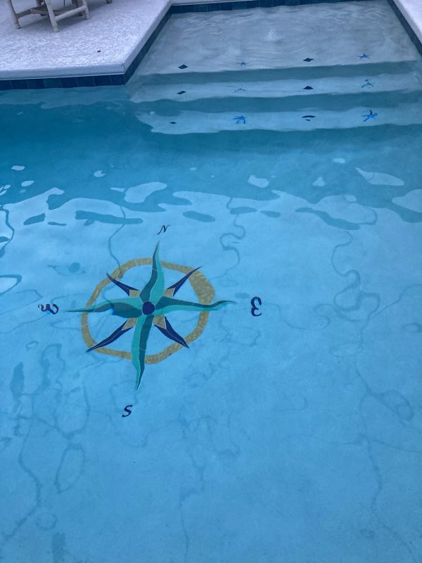 Compass/Medallion 7 Pool Mosaic