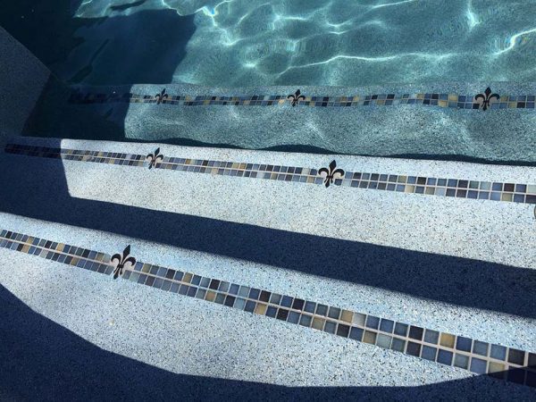 Fleur de Lis Pool Mosaic