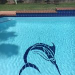 Blue Marlin Pool Mosaic