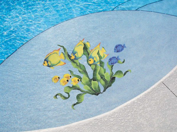 Fish Group in Seagrass Pool Mosaic