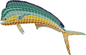 Bull Dolphin / Mahi Mahi Pool Mosaic