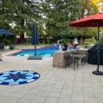 Nautical Compass Pool Mosaic