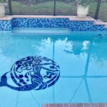 Blue Mermaid Pool Mosaic