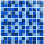Cobalt Blue Blend 1″ x 1″ (Crystal Series) Pool Mosaic