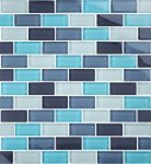 Aqua Blend 1″ x 2″ (Crystal Series) Glass Pool Tile