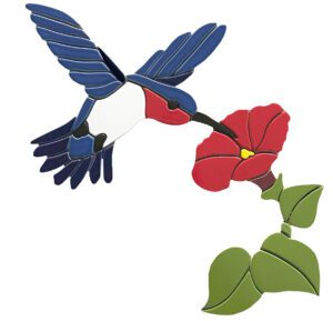 Hummingbird with Flower