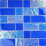 Royal Blue Mixed (Twilight Series) Glass Pool Tile