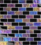 Black 1″ x 2″ (Twilight Series) Glass Pool Tile
