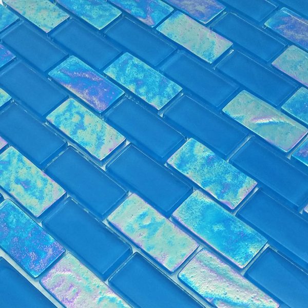 Azure 1″ x 2″ (Twilight Series) Glass Pool Tile
