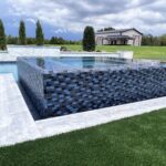 Blue 1″ x 2″ (Titanium Series) Glass Pool Tile