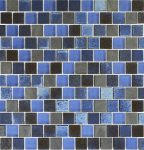 Light Blue Blend 1″ x 1″ (Lunar Series) Glass Pool Tile
