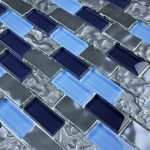 Blue 1″ x 2″ (Titanium Series) Glass Pool Tile