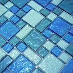 Blue Blend Mixed (Galaxy Series) Glass Pool Tile