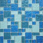 Blue Blend Mixed (Galaxy Series) Glass Pool Tile