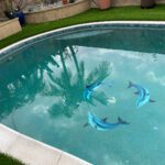 Dolphin Group Pool Mosaic