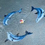Dolphin Group Pool Mosaic