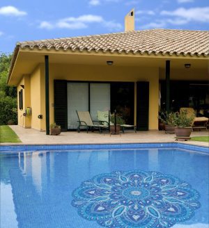 crystal sky mandala in pool