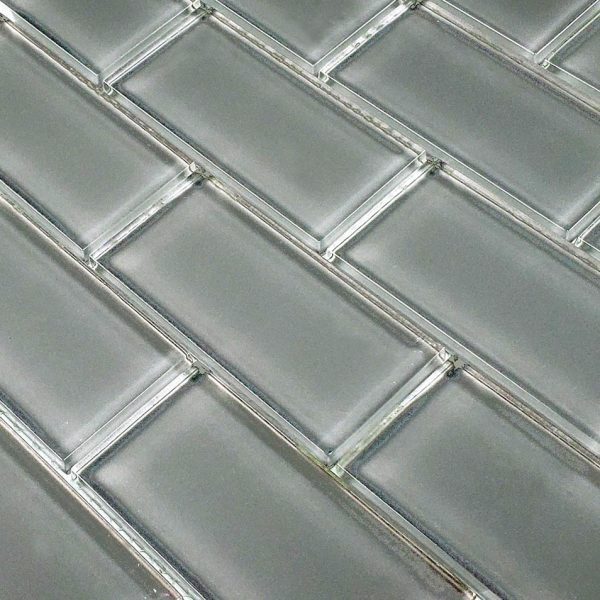 Gray 2″ x 4″ (Subway Series) Glass Pool Tile