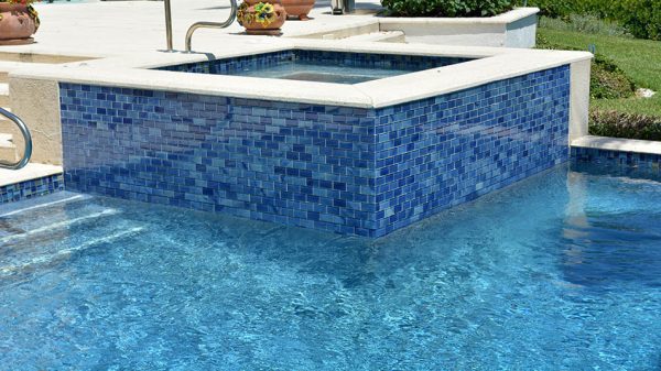Stratus Blue 2″ x 4″ (Subway Series) Glass Pool Tile