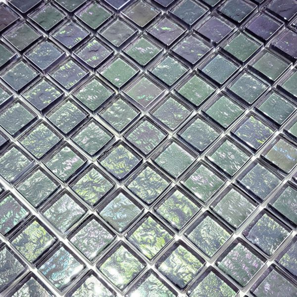 Graphite 1″ x 1″ (Galaxy Series) Glass Pool Tile