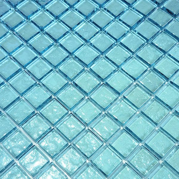 Aquamarine 1″ x 1″ (Galaxy Series) Glass Pool Tile