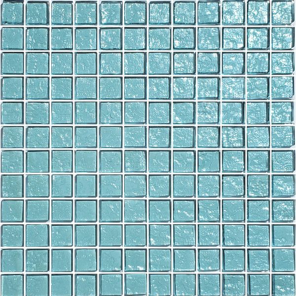 Aquamarine 1″ x 1″ (Galaxy Series) Glass Pool Tile