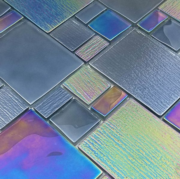Gray Mixed (Avalon Series) Glass Pool Tile