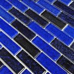 Azure Cobalt Black 1″ x 3″ (Nightfall Series) Glass Pool Tile