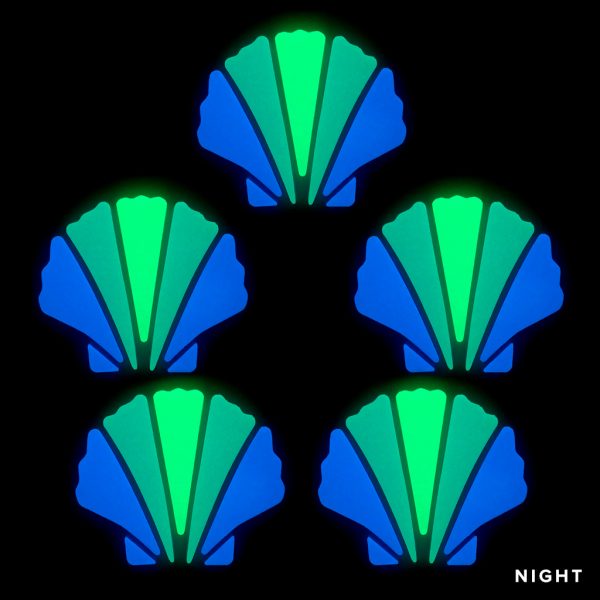Glow in the Dark Scallop Shell Pool Mosaic