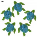 Glow in the Dark Swimming Turtle Pool Mosaic