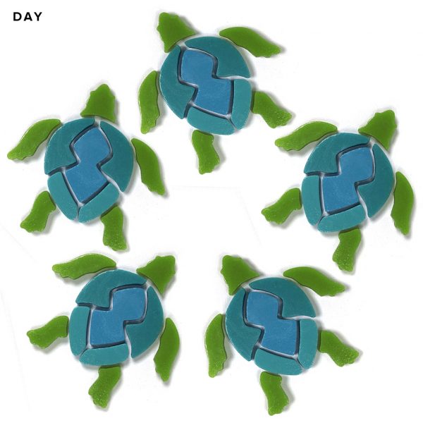 Glow in the Dark Swimming Turtle Pool Mosaic
