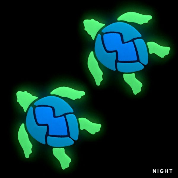 Glow in the Dark Swimming Turtle Pool Mosaic