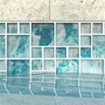Island Turquoise Mixed (Splash Series) Glass Pool Tile