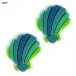 Glow in the Dark Curved Scallop Shell Pool Mosaic