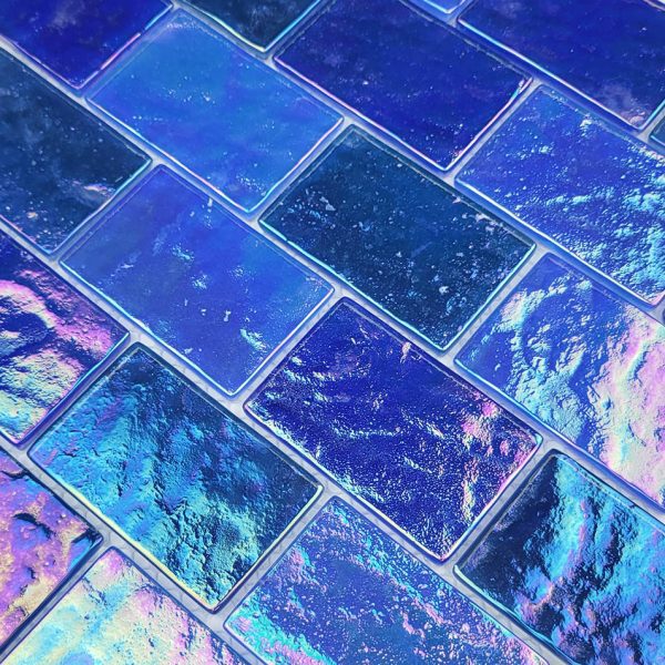 Light Blue Blend 2″ x 3″ (Ocean Series) Glass Pool Tile
