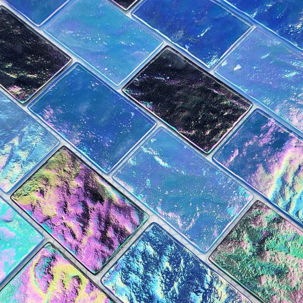 Dark Blue Blend 2″ x 3″ (Ocean Series) Glass Pool Tile