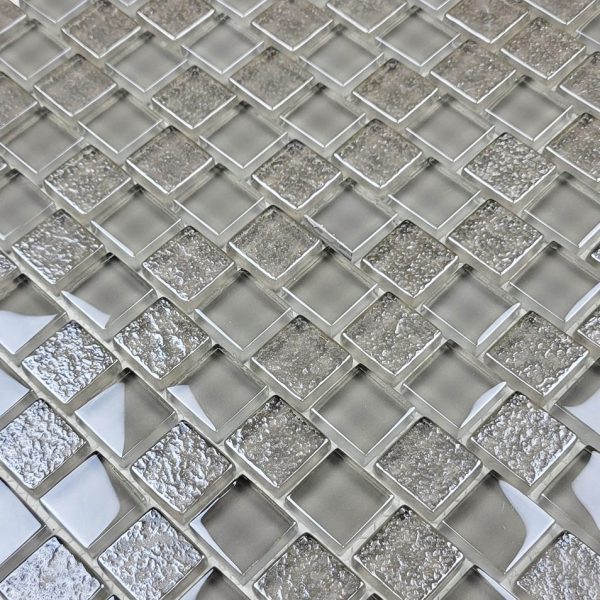 Gray 1″ x 1″ (Signature Series) Glass Pool Tile