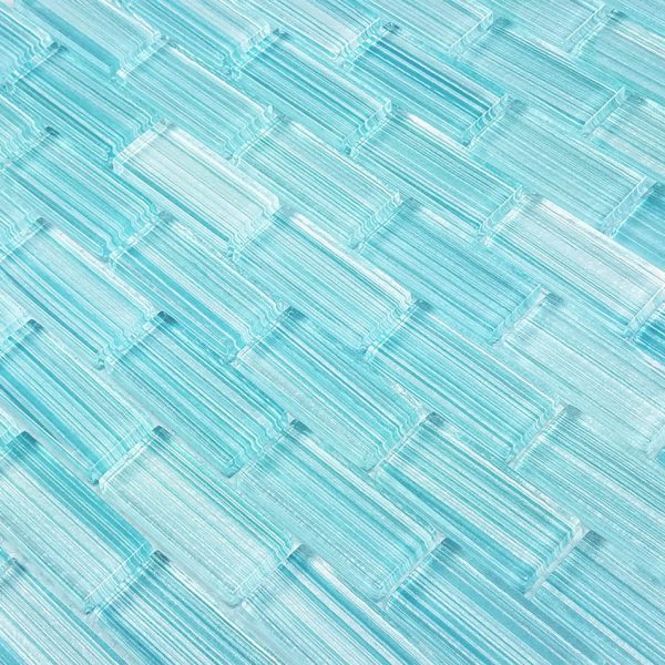Seafoam 1″ x 2″ (Watercolors Series) Glass Pool Tile