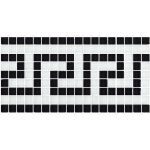 Black White 5/8″ x 5/8″ (Greek Key Series) Glass Pool Tile