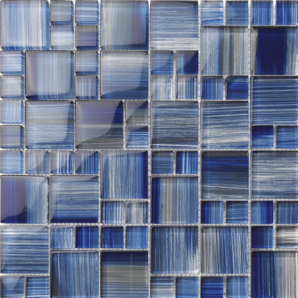 Blue Mixed (Hawai Series) Glass Pool Tile
