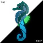 Glow in the Dark Seahorsey Pool Mosaic