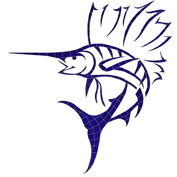 Sailfish & Marlin Pool Mosaics Amp Up A Sport Fisherman’s Mystique