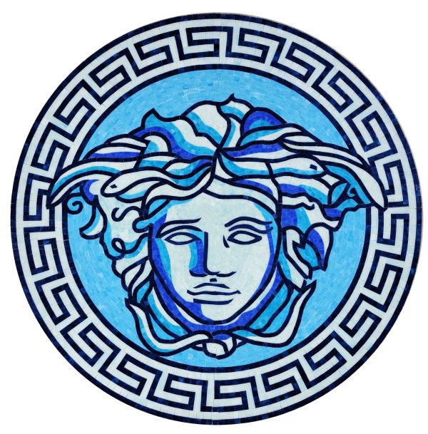 Glass Goddess Medallion Pool Mosaic