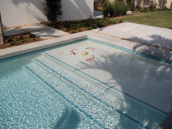 Koi Fish Pool Mosaic