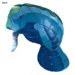 Glow in the Dark Manatee Calf 1 Pool Mosaic