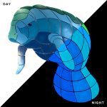 Glow in the Dark Manatee Calf 1 Pool Mosaic