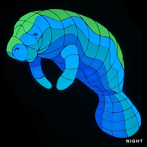 Glow in the Dark Manatee Mother Pool Mosaic