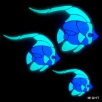 Glow in the Dark Butterfly Fish Family Pool Mosaic
