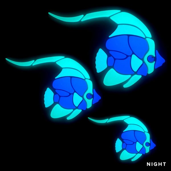 Glow in the Dark Butterfly Fish Family Pool Mosaic
