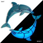 Glow in the Dark Happy Circle Dolphins Pool Mosaic